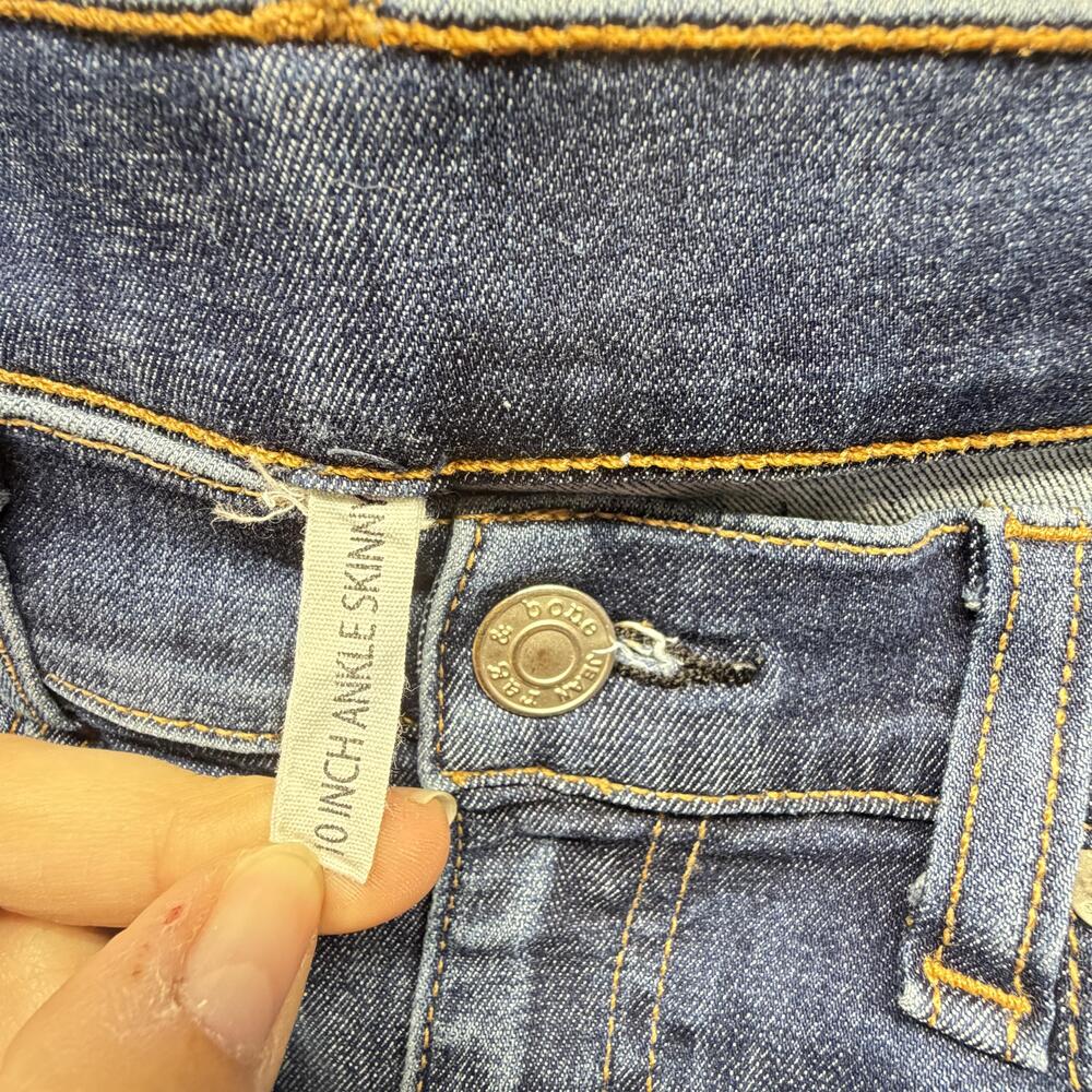 Rag & Bone JEAN Jeans Womens 31 Blue 10 Inch Ankle Skinny Mid Rise Raw Hem USA - Picture 4 of 7